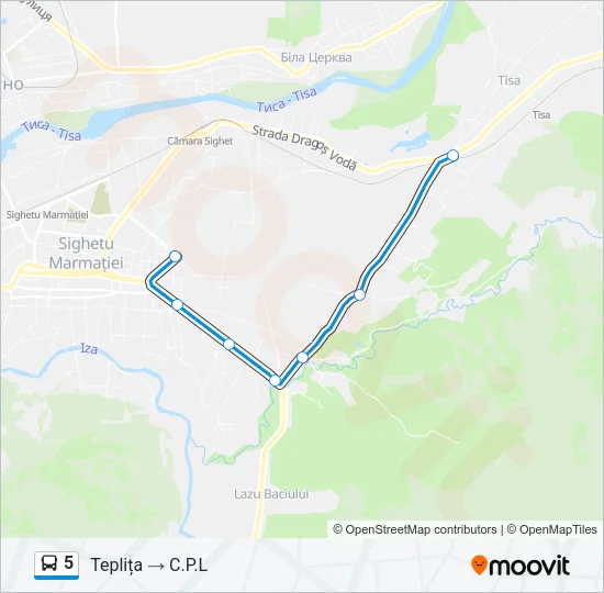 5 Bus Line Map