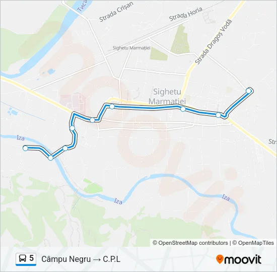 5 Bus Line Map