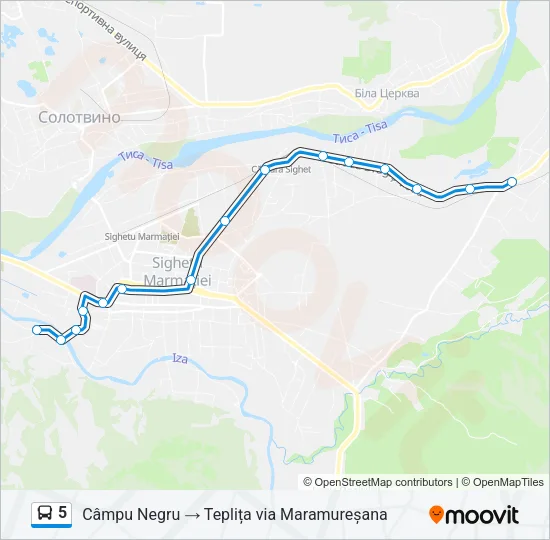 5 Bus Line Map