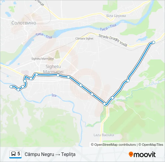 5 Bus Line Map