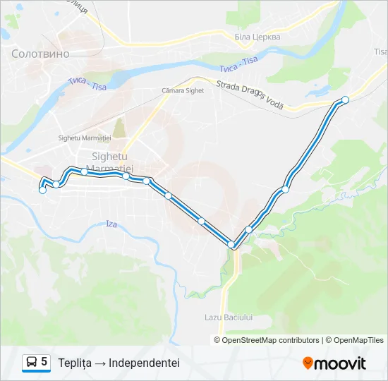 5 Bus Line Map