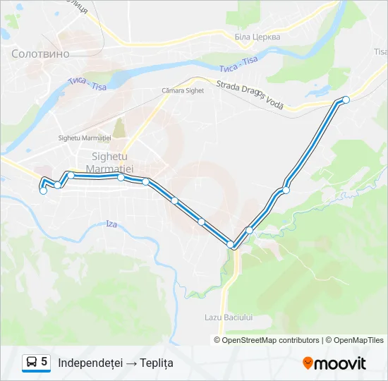 5 Bus Line Map