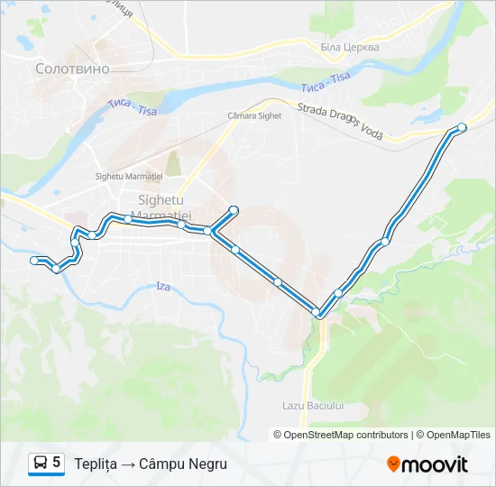 5 Bus Line Map