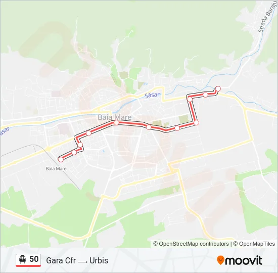 50 Trolleybus Line Map