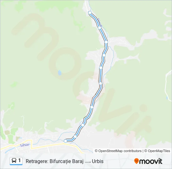 1 Bus Line Map