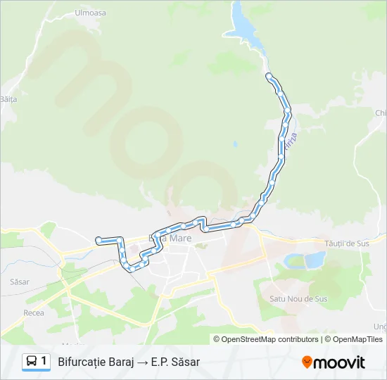1 Bus Line Map