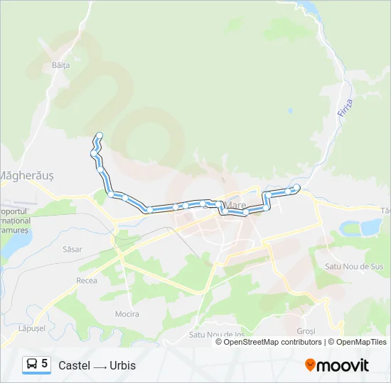 5 Bus Line Map