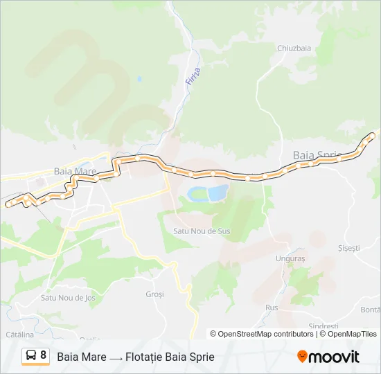 8 Bus Line Map