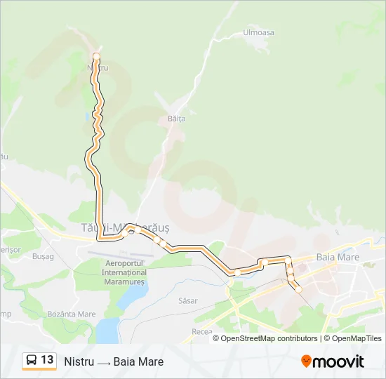 13 Bus Line Map