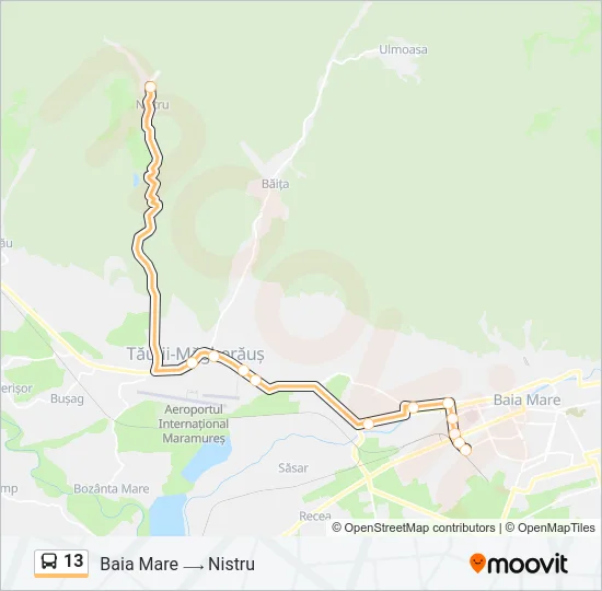 13 Bus Line Map