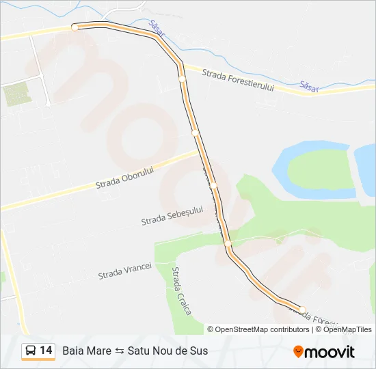 14 Bus Line Map