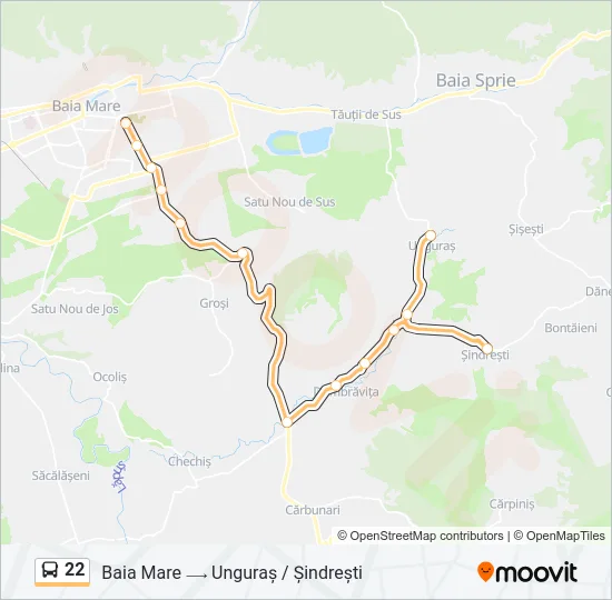 22 Bus Line Map