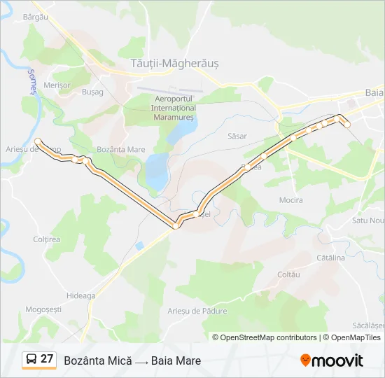 27 Bus Line Map