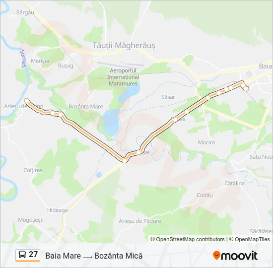 27 Bus Line Map