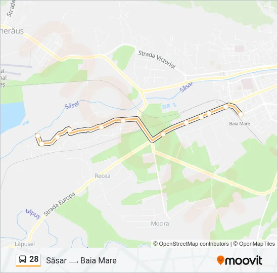 28 Bus Line Map