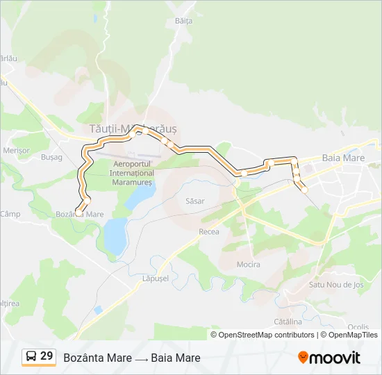 29 Bus Line Map