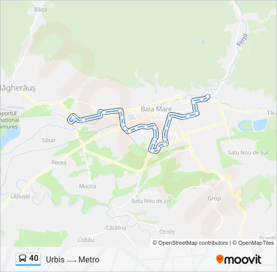 40 Bus Line Map