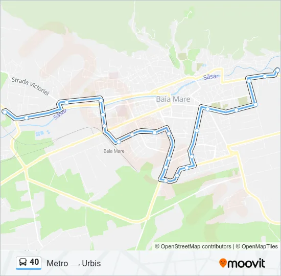 40 Bus Line Map