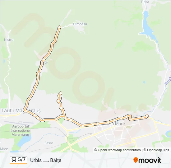 5/7 Bus Line Map