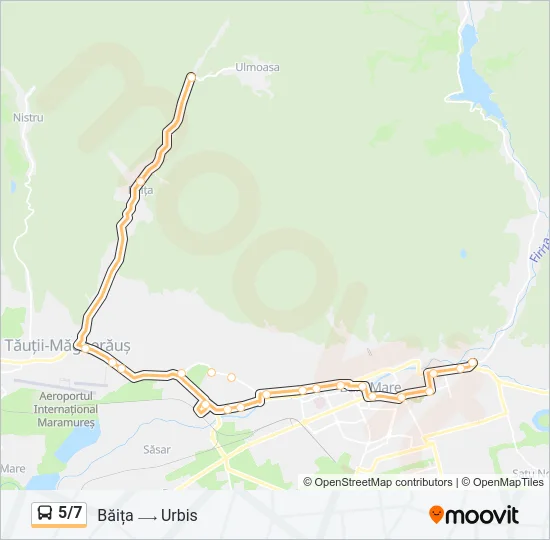 5/7 Bus Line Map