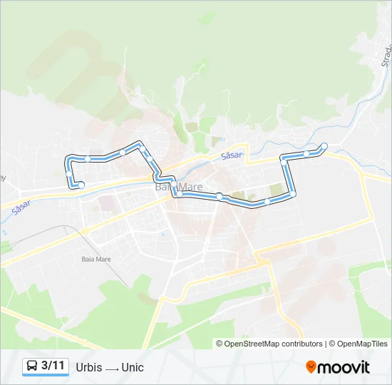 3/11 Bus Line Map