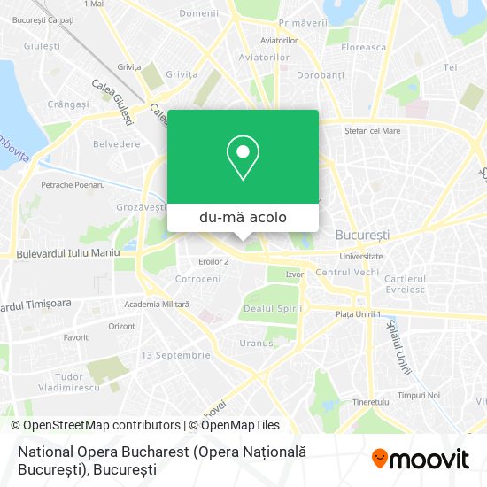 Hartă National Opera Bucharest (Opera Națională București)