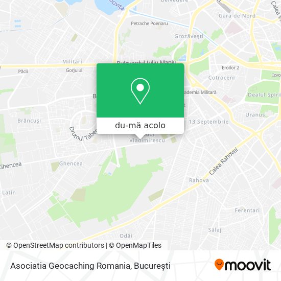 Hartă Asociatia Geocaching Romania