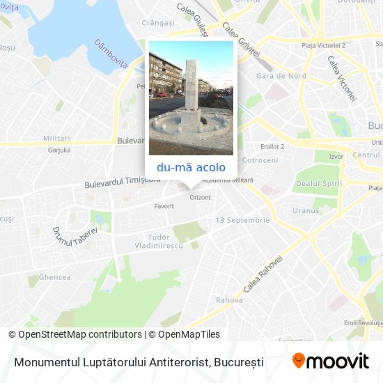 Hartă Monumentul Luptătorului Antiterorist