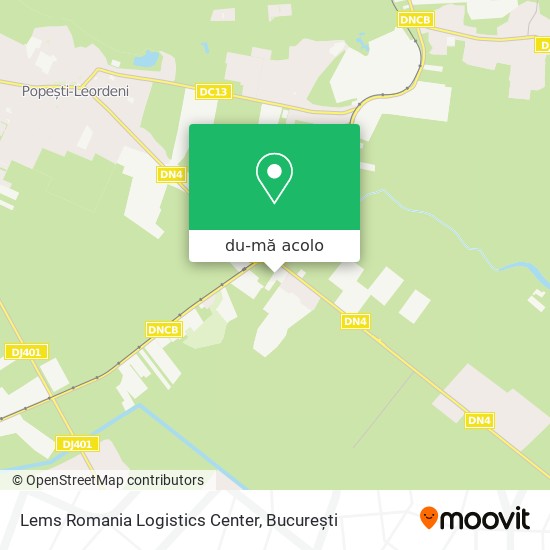 Hartă Lems Romania Logistics Center