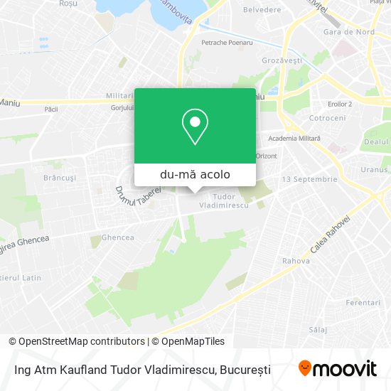 Hartă Ing Atm Kaufland Tudor Vladimirescu