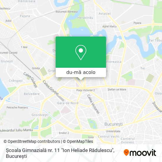 Hartă Școala Gimnazială nr. 11 "Ion Heliade Rădulescu"