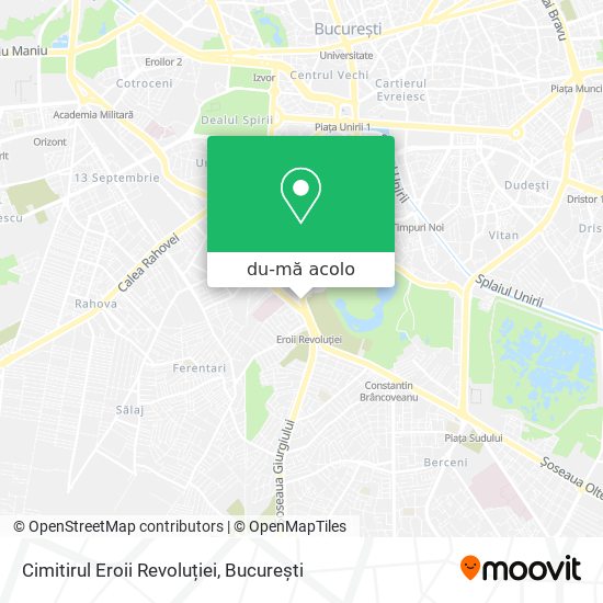 Hartă Cimitirul Eroii Revoluției