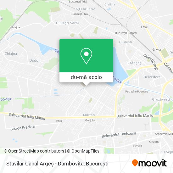 Hartă Stavilar Canal Argeș - Dâmbovița