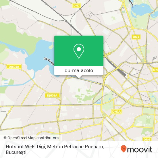 Hartă Hotspot Wi-Fi Digi, Metrou Petrache Poenaru