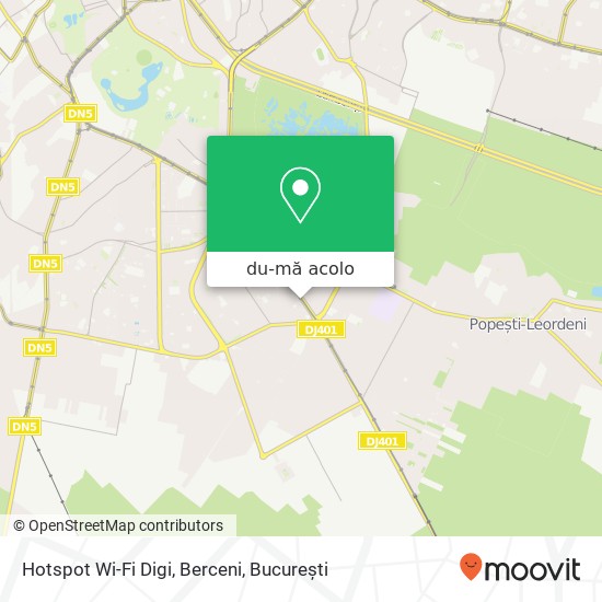 Hartă Hotspot Wi-Fi Digi, Berceni