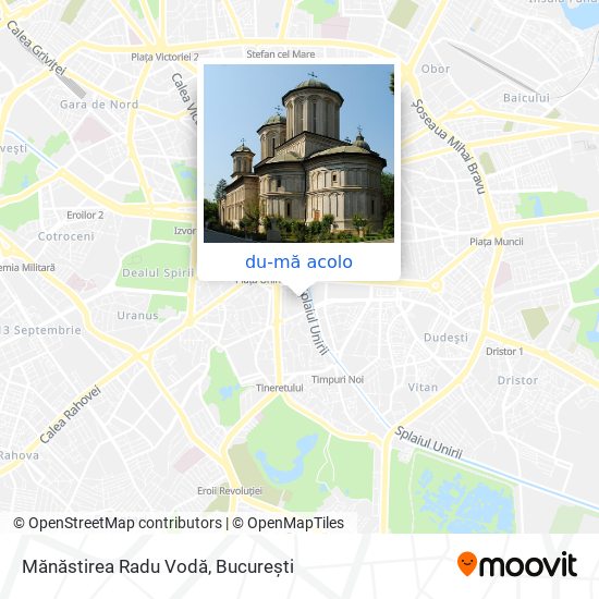 Hartă Mănăstirea Radu Vodă