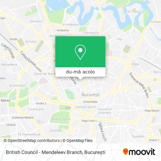 Hartă British Council - Mendeleev Branch