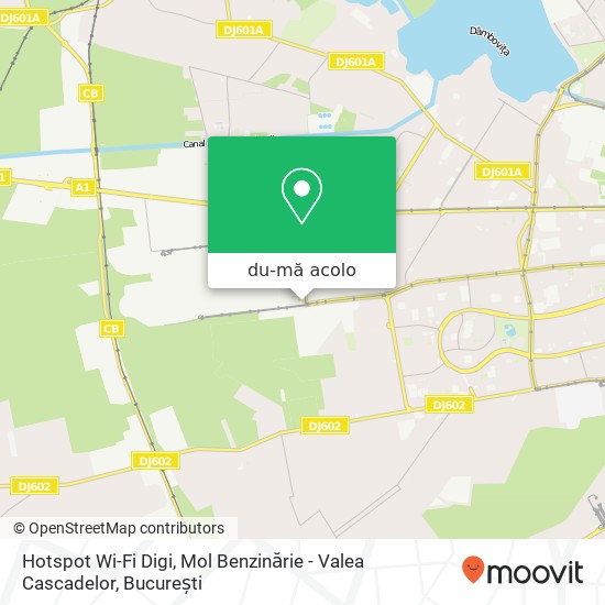 Hartă Hotspot Wi-Fi Digi, Mol Benzinărie - Valea Cascadelor