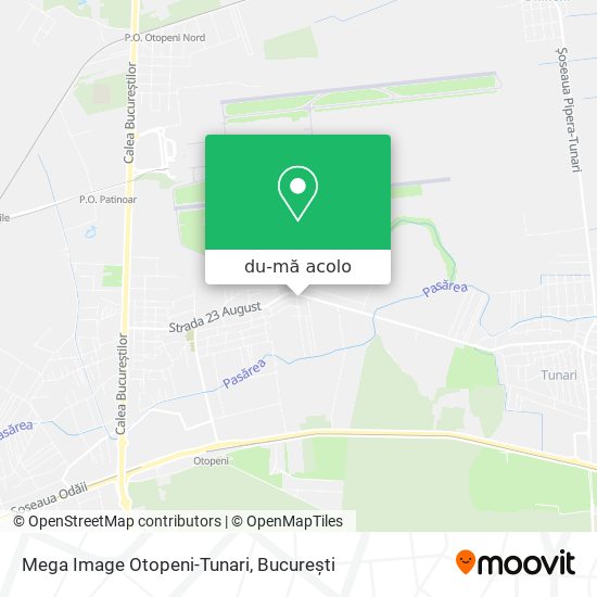 Hartă Mega Image Otopeni-Tunari
