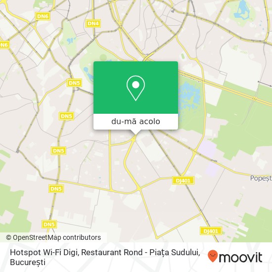 Hartă Hotspot Wi-Fi Digi, Restaurant Rond - Piața Sudului