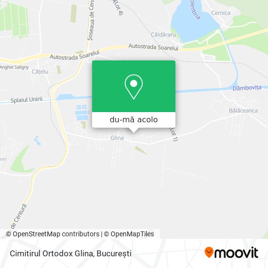Hartă Cimitirul Ortodox Glina
