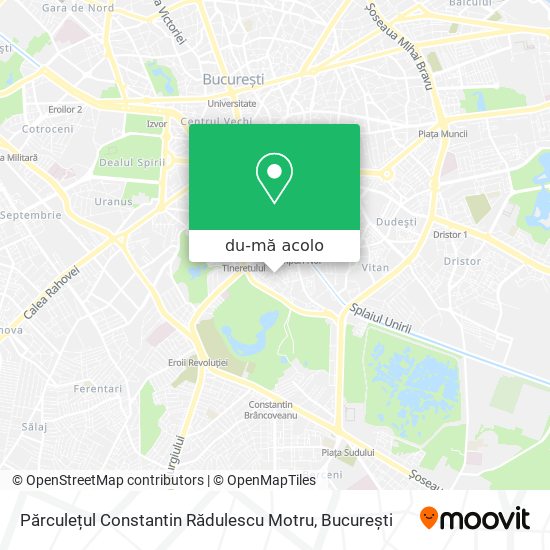 Hartă Părculețul Constantin Rădulescu Motru