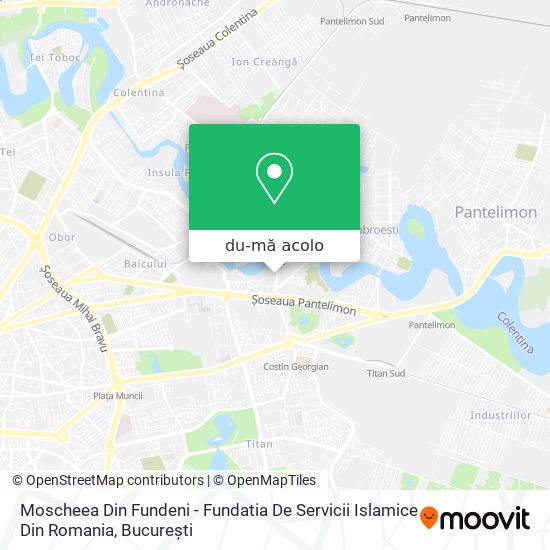 Hartă Moscheea Din Fundeni - Fundatia De Servicii Islamice Din Romania