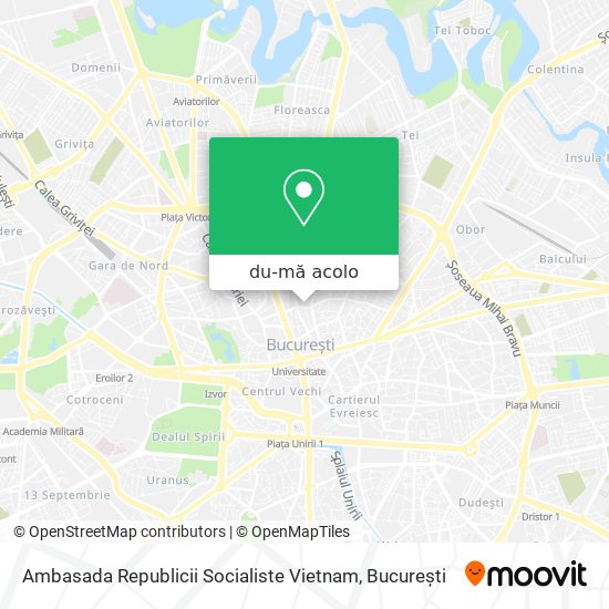 Hartă Ambasada Republicii Socialiste Vietnam