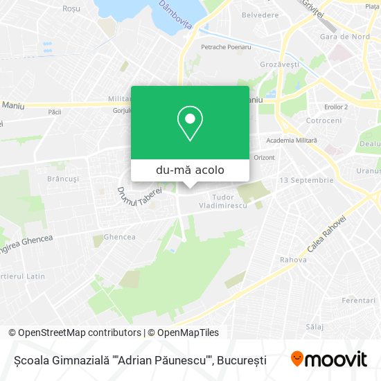 Hartă Școala Gimnazială ""Adrian Păunescu""