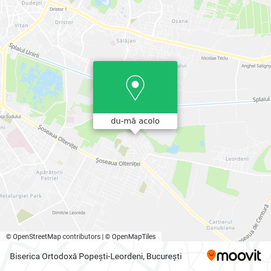 Hartă Biserica Ortodoxă Popești-Leordeni