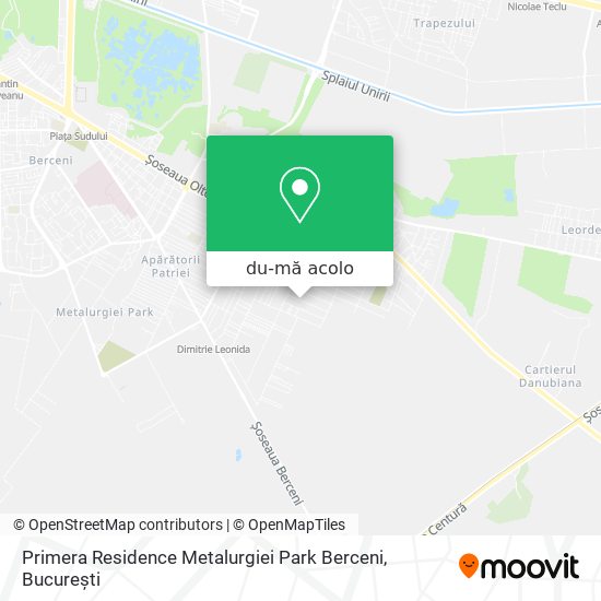 Hartă Primera Residence Metalurgiei Park Berceni