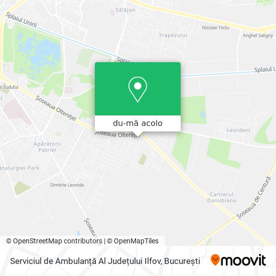Hartă Serviciul de Ambulanță Al Județului Ilfov