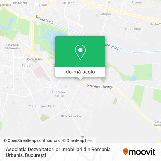 Hartă Asociația Dezvoltatorilor Imobiliari din România Urbanis
