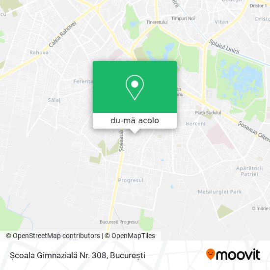 Hartă Școala Gimnazială Nr. 308